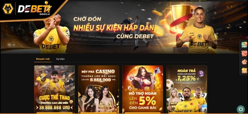 trang chu debet 5 Những ưu đãi siêu hấp dẫn chỉ có tại Debet